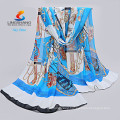 Fashion Print Women Lady Flower Soft Silk Chiffon Neck Scarf Wrap Shawl Stole